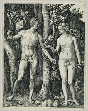 Albrecht Durer "Adam and Eve" 1504. image courtesy of www.metmuseum.org