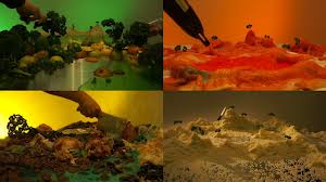 Song Dong "Blot on the Landscape" Cut Stroke, Wind and Water Stroke, Chop stroke, Rain and Rice Stroke. 2012. image courtesy of www.pacegallery.com