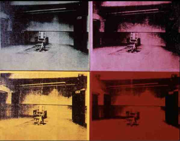 Andy Warhol, "Electric Chair", 1971. image courtesy of www.propofs.com