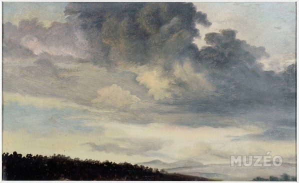 Valenciennes's  A Rome: Etude de ciel de Nuages, ca. 1778-86. image courtesy of www.fr.muzeo.com