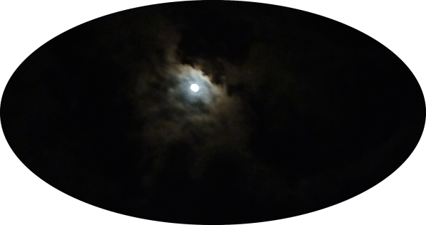 drama of the moonlit cloud over a St. Lucia night